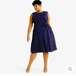 MM Lafleur Samantha Dress in Dark Iris Swipe Print - NWT - size +1.